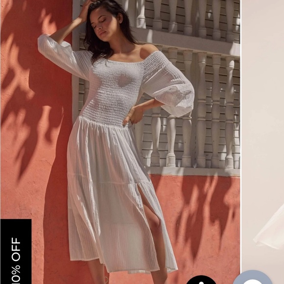 ASTR UTOPIA OFF SHOULDER MIDI Grecian DRESS - Picture 4 of 13